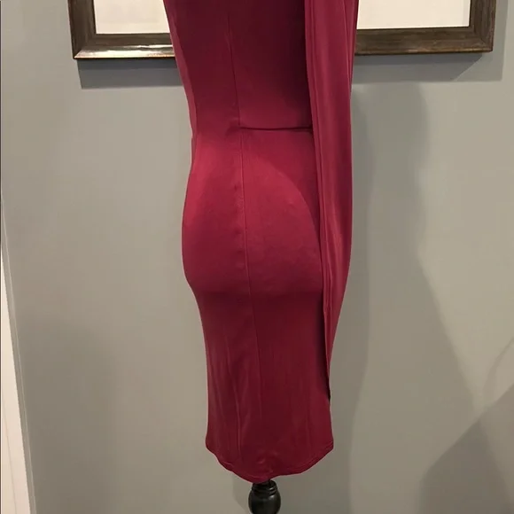 CoOp Barneys New York Burgundy Sleeveless Sheath Dress - Picture 11 of 11
